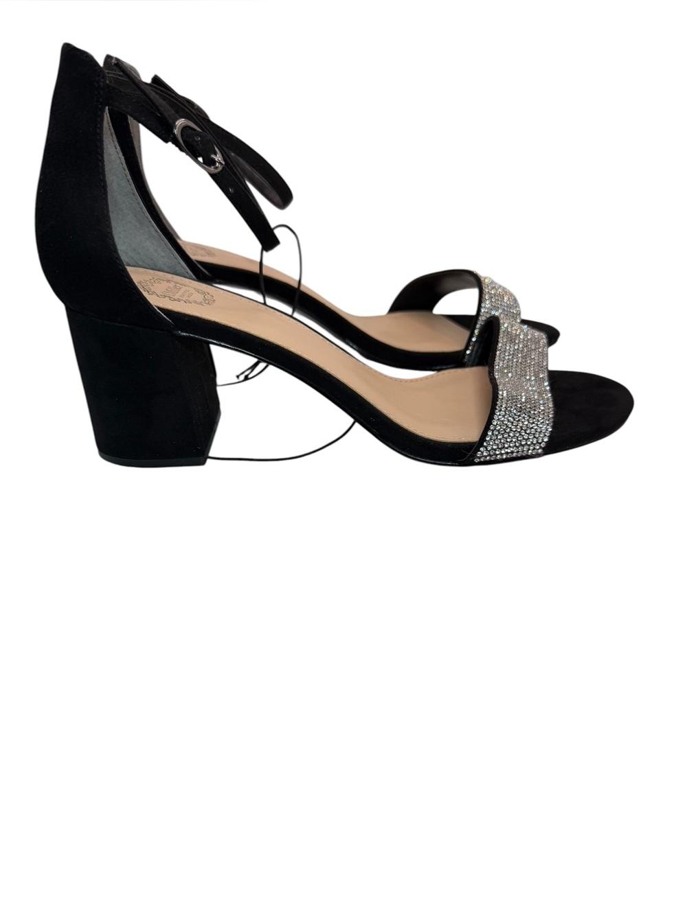 I. Miller Black Rhinestone Ankle Strap Block Heel Sandals Size 8.5M - Picture 5 of 10